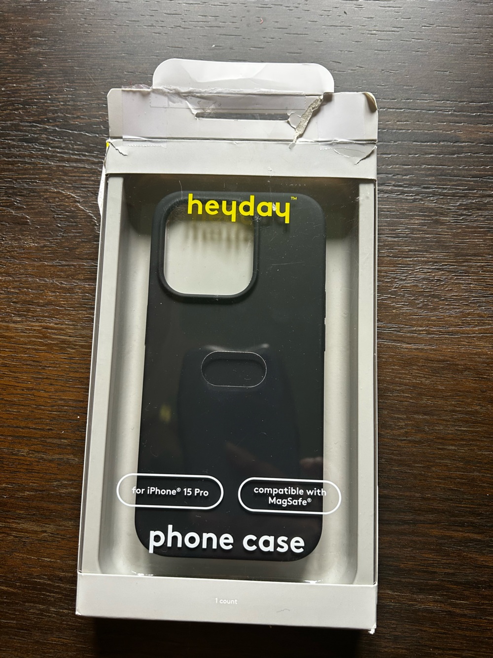 heyday Black MagSafe-Compatible Silicone Case for iPhone 15 Pro